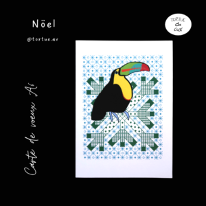 Carte de voeux - Toucan et flocon