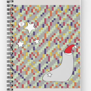 Carnet A5 spirales - Chat de Noël